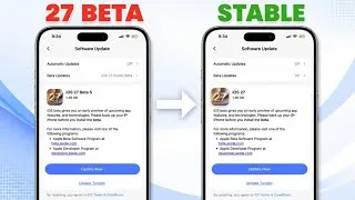 Thumbnail: iOS 27 Beta To Official Update Without Computer 🔥 | How To Switch Back To Stable iOS 27