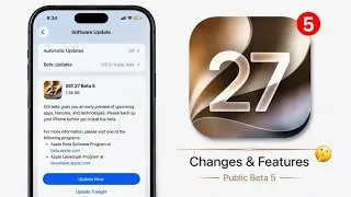Thumbnail: iOS 27 Public Beta 5 Released ! What's New🔥 | iOS 27 Public Beta 5 Features | iOS 27 Public Beta 5 |
