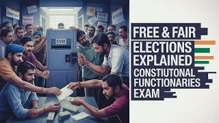 Thumbnail: Free and Fair Elections | Constitutional Functionaries Exam |  LLB- 8th & 6th Semester | हिंदी में |