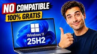 Thumbnail: Cómo Instalar Windows 11 25H2 en un PC No Compatible (Sin TPM ni CPU Compatible)