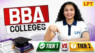 Thumbnail: Tier 1 vs Tier 2 BBA Colleges: Which Is REALLY Better? 🤔| Placements, Fees, ROI & Career Growth