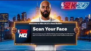 Thumbnail: NBA 2K27 Face Creation: My Face Scan Turned Me Into Sexiest Man Alive | 2k HQ Head Builder Tutorial
