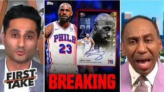 Thumbnail: FIRST TAKE | LeBron begins a new era in Phily! - Shams & Stephen A. on 76ers acquired LeBron 2 years