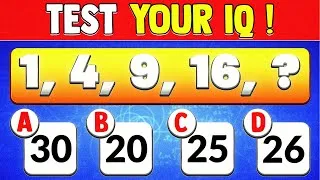 Thumbnail: 🧠 IQ Test Only 1% Can Solve | Shapes, Patterns & Math Challenge!