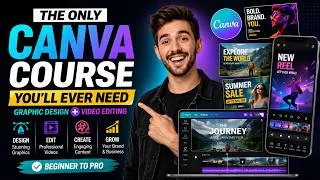Thumbnail: The Only Canva Course You'll Ever Need (Graphic Design + Video Editing)