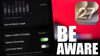 Thumbnail: iOS 27 - iPhone Battery Health DROPS If You Update !?