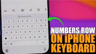 Thumbnail: How To ADD The NUMBERS Row To The Stock iPhone Keyboard !