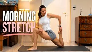 Thumbnail: Gentle Morning Stretch in Pajamas | Wake Up Your Hips, Back & Body