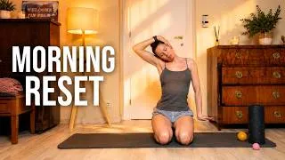 Thumbnail: Wake Up Soft & Light ☀️ Cozy Morning Stretch in Pajamas ❤️ Gentle Neck, Spine & Core Wake-Up