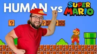 Thumbnail: How Many Levels Could a Human Beat in Super Mario Bros NES?
