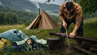 Thumbnail: Most Brutal Camping in Heavy Rain with 2 Puppies! | They Were Shivering From Cold