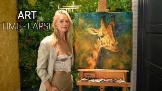 Thumbnail: Oil Painting Time Lapse | Art Demonstration | Artist - Isabel imagination || "Giraffe"