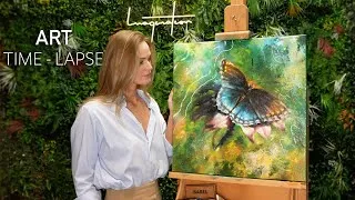 Thumbnail: 4 days of painting in 5 minutes 🦋 Oil Painting Time lapse | Mixed Media | Isabel imagination Art