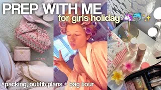 Thumbnail: PREP WITH ME FOR GIRLS HOLIDAY! | packing, outfit planning + airport bag tour