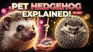 Thumbnail: Pet Hedgehog 🦔 Explained in 54 Seconds! Cute or Dangerous?