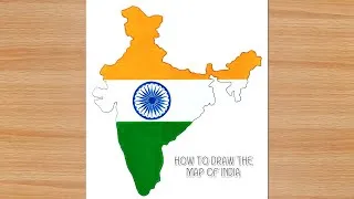 Thumbnail: How to draw Map of India | Easy Independence Day Drawing | Easy Way to Draw Map of India 🇮🇳