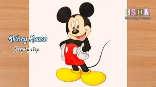 Thumbnail: Mickey Mouse Drawing — Easy Step by Step || How to Draw Mickey Mouse Easily