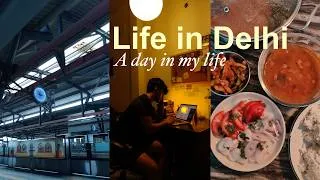 Thumbnail: A day in my life living alone in Delhi(Shifted to a New Apartment, Cooking meals, Exam prep💻☕️🏋️)