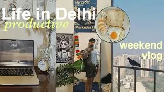 Thumbnail: A day in my life (productive weekend vlog as Delhi uni student💻⏱️🧘🏻‍♂️)