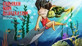 Thumbnail: "Creating Digital Watercolor Children's Book illustration: A Step-by-Step Tutorial for Beginners"