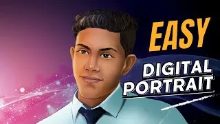 Thumbnail: "Creating Digital portrait Art: A Step-by-Step Tutorial for Beginners"