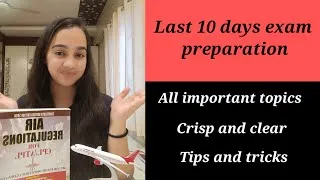 Thumbnail: Last 10 days exam preparation for Air Regulations exam | Most important topics | #dgcaexams