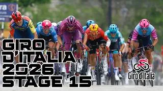 Thumbnail: Giro d’Italia Stage 15 2026 Highlights | Massive Early Attack in Milan Stage