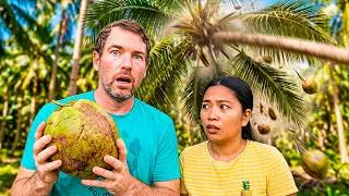 Thumbnail: A Giant Coconut Tree Almost CRUSHED Our House! Turning a Disaster into Lumber & Lunch | ISLAND LIFE
