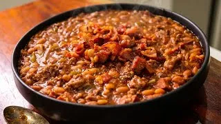 Thumbnail: The Secret to Mouthwatering Southern BBQ Beans with Ground Beef & Bacon