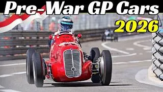 Thumbnail: Pre-War GP Cars - Maserati 4CL, Alfa 8C Monza, Bugatti 37A - Grand Prix de Monaco Historique 2026