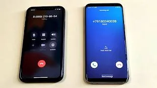 Thumbnail: iPhone 11 vs Samsung Galaxy S8 plus incoming call & outgoing call