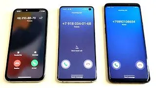 Thumbnail: iPhone X vs Samsung Galaxy S10 vs Samsung Galaxy S9 plus incoming call & outgoing call