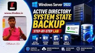 Thumbnail: Active Directory System State Backup Step-by-Step Lab | Windows Server 2022 Backup Practical