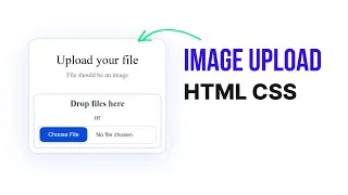 Thumbnail: HTML CSS Upload Image Form