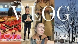 Thumbnail: Being a working mom is hard | Work Days, New makeup, Overeating, The Traitors, Valentines Vlog