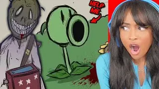 Thumbnail: Through the Eyes of the Plant is TERRIFYING!! | Plants vs Zombies Horror AU [Reaction]