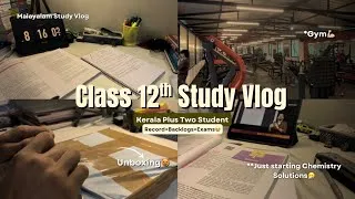 Thumbnail: Class 12th Study Vlog📚After a long time😁Unboxing new books😻Kerala | Backlogs🤧 | Abhinav AK