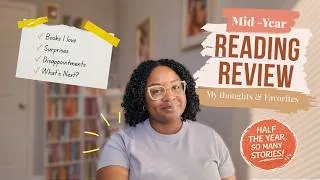 Thumbnail: My Midyear Reading Check-In! 📚  |  Stats, Favorite Books, & Anticipated Releases