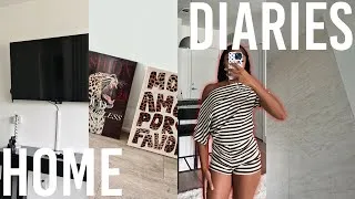 Thumbnail: home diaries 009! I want to move 🥲 wallpaper fail, tv mounted, home finds & rearranging furniture