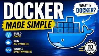 Thumbnail: Docker Explained in 10 Minutes | Complete Beginner's Guide