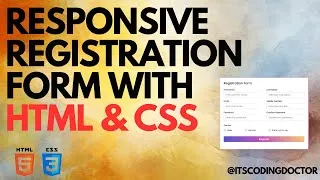 Thumbnail: Responsive Registration From With HTML & CSS | Responsive HTML & CSS Website #html #css #website