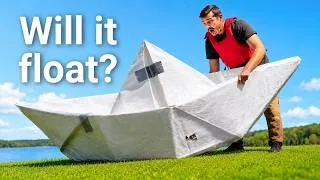 Thumbnail: I Built a Giant Origami Boat