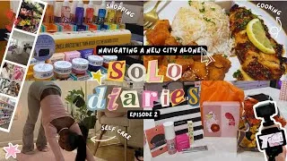 Thumbnail: SOLO DIARIES Ep. 2: NAVIGATING A NEW CITY ALONE |  Self care day, Shopping, dinner, GIRL TALK + more