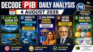 Thumbnail: PIB Daily Analysis | 4th August 2026 |All Competitive exams #upsc #pib