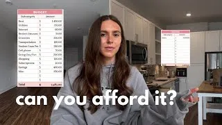Thumbnail: How much does it cost to live alone? (First Apartment Budget + Financial Checklist)