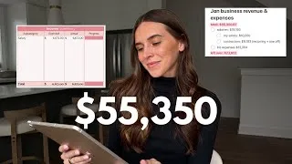 Thumbnail: How I spent $55,350 this month as a full time content creator (business + personal budget)