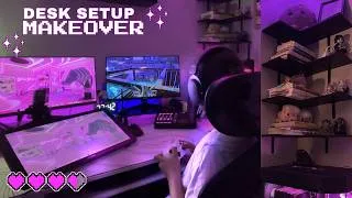 Thumbnail: Desk Setup Vlog 💜 New lights, Shelf organization, Store Runs, Semester Desk Prep