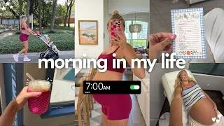 Thumbnail: my 7am productive morning routine: realistic end of pregnancy edition