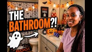 Thumbnail: Wait… We’re Decorating the BATHROOM for Halloween?! 🎃