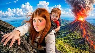 Thumbnail: I Hiked a *REAL* VOLCANO with My Toddler...
